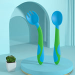 Baby Training Fork Spoon Twist Spoon Children's Tableware Set - Cindi Book