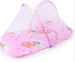 Portable Foldable Baby Kids Infant Bed Dot Zipper Mosquito Net Tent Sleeping Cushion - Cindi Book