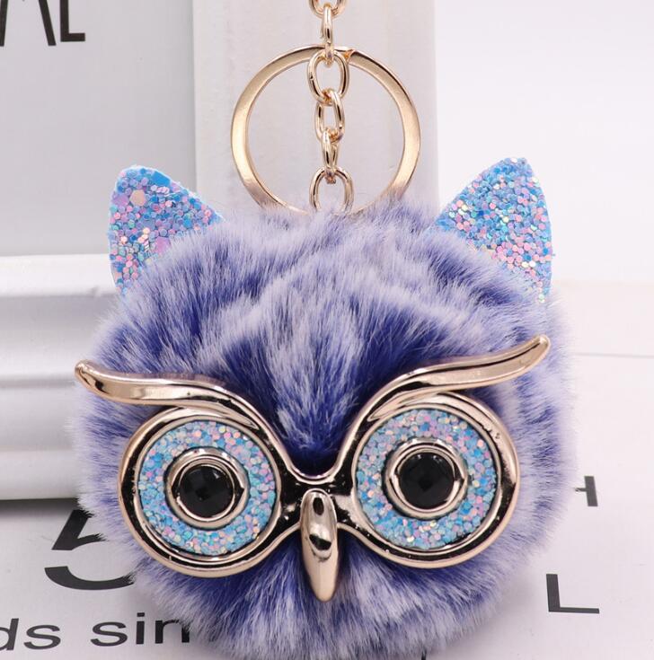 Lovely Owl Plush Doll Kids Favors Fur Ball Key Chain - Cindi Book