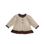 Baby Dot Yarn Ruffled Knitted Cardigan Coat Knitted Bell-bottom Pants - Cindi Book