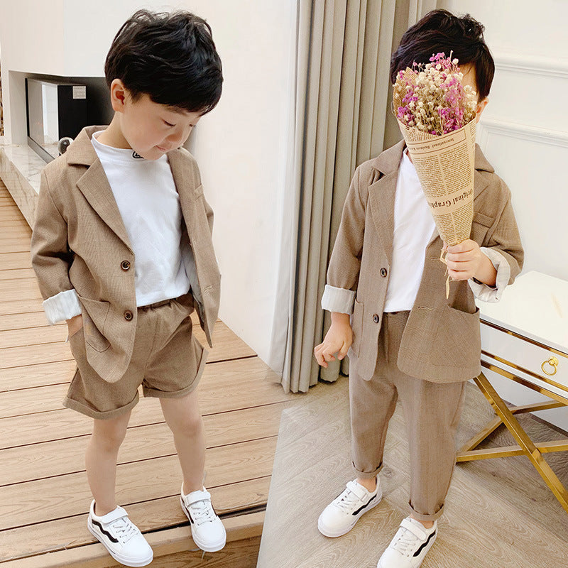 New Children's Clothing Men and Women Children Set Casual Two-Piece Tide Handsome Cute Wind