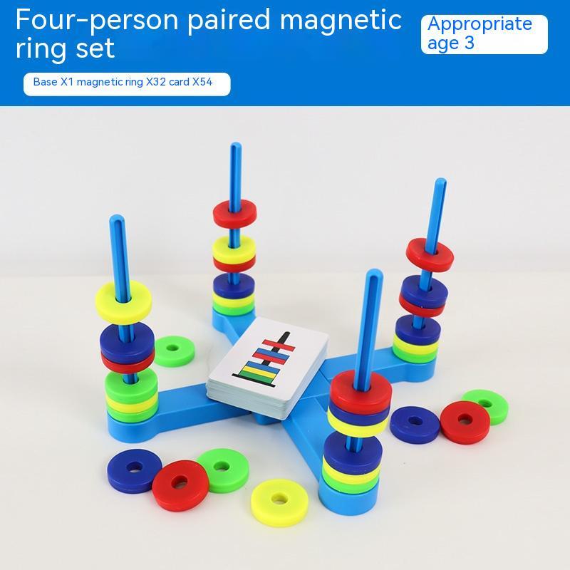 Children's Puzzle Colored Matching Magnetic Ring Toys - Cindi Book