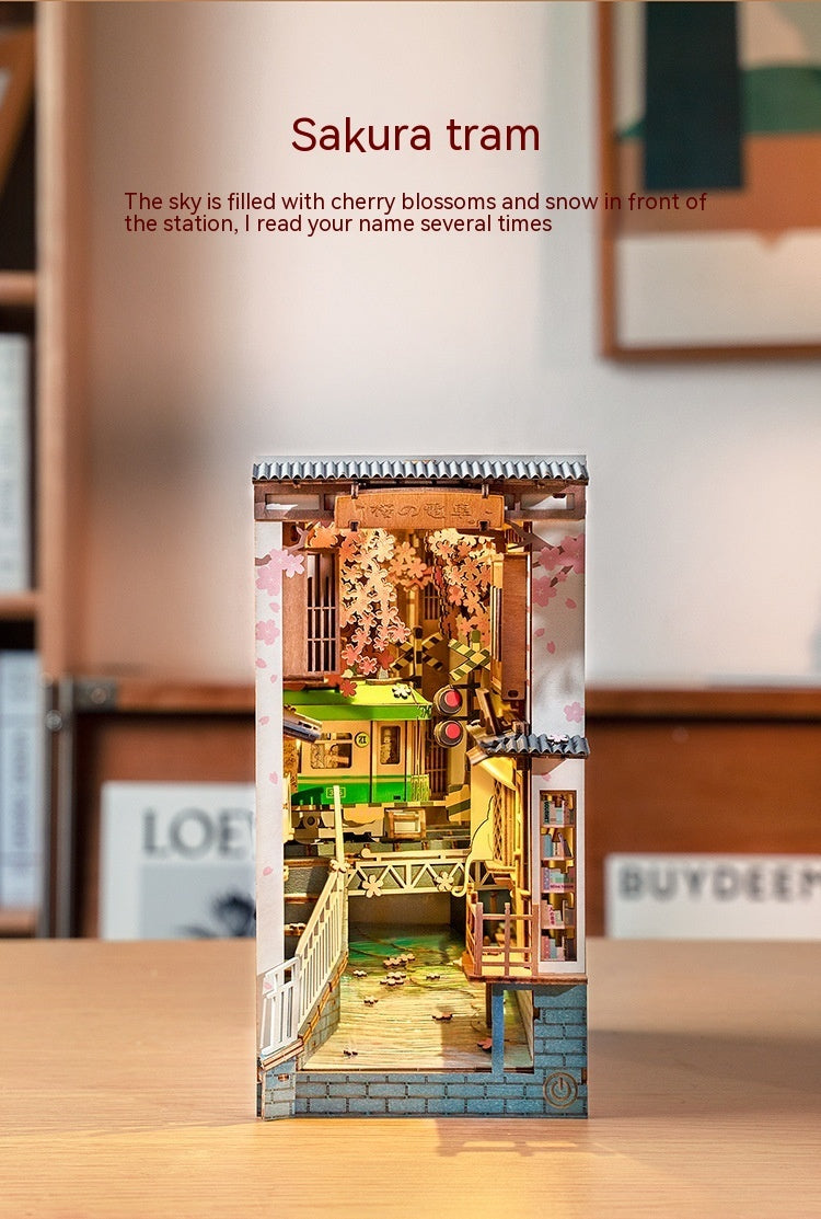 Ruo Shi Ruo Lai Shu Li Sakura Tram Flower House DIY Cabin - Cindi Book