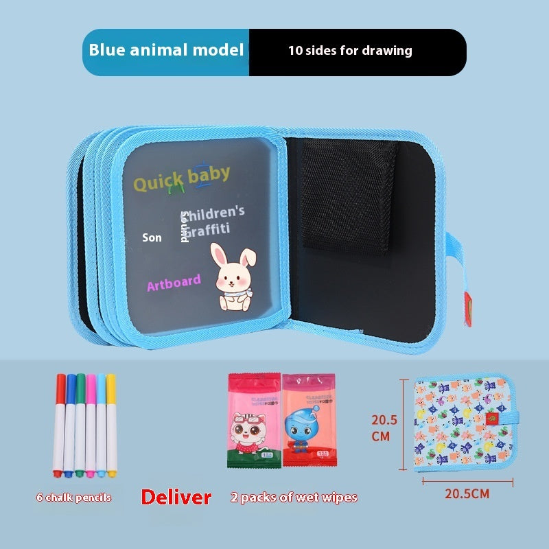 10-sided Children's Early Education Picture Book Double-sided Graffiti Drawing Board - Cindi Book