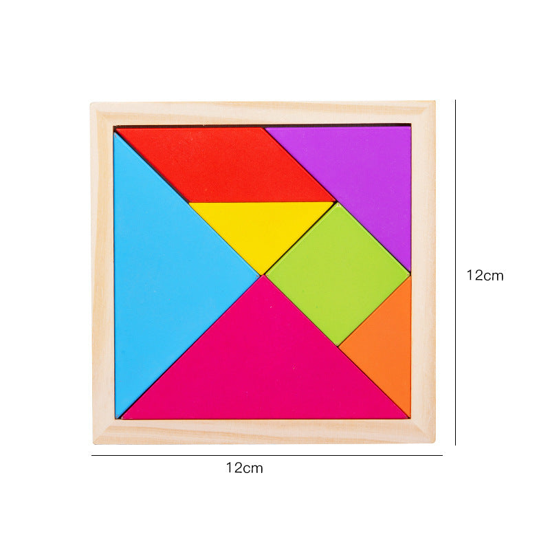 Children's Pine Tangram Early Education Patchwork Toy - Cindi Book