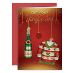 Old World Christmas Jingle On Christmas Card - hand-blown glass Christmas tree ornament