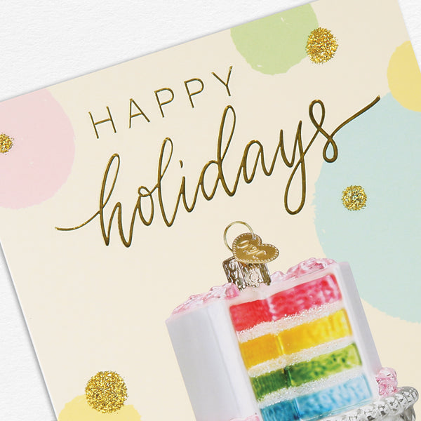 Old World Christmas Cake Christmas Card - hand-blown glass Christmas tree ornament (view 4)