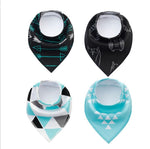 4pcs Lot Bibs Burp Cloth Print Arrow Wave Triangle Baby Bibs Cotton Bandana Accessories - Cindi Book