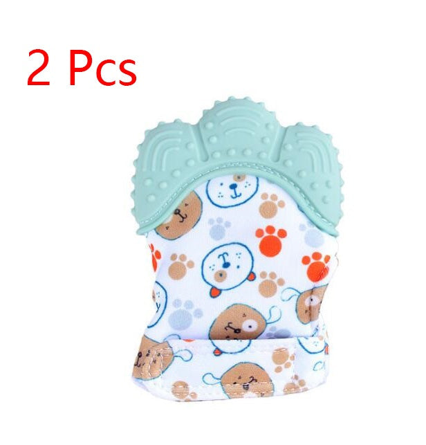 Baby teether baby anti-bite silicone molar gloves children's sound toys - Cindi Book