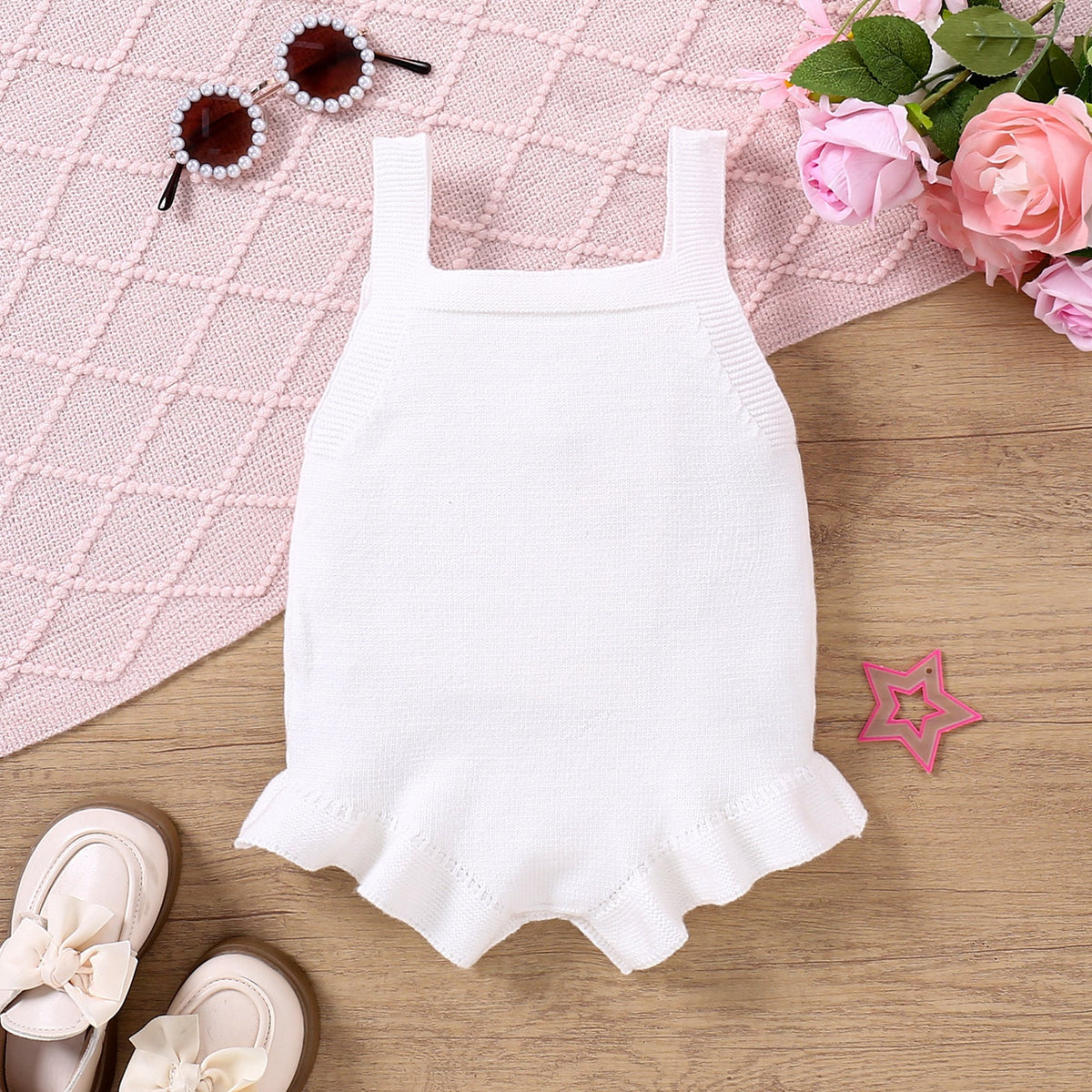 Baby Sling Doll Clothes Wool Romper Bow Embroidery Girl Sweet - Cindi Book