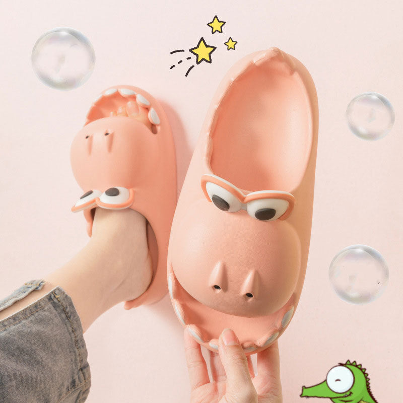 Kids Dinosaur Slippers Wholesale Summer Cartoon Parent Child Outdoor Home EVA Sandals Women Men Kids Cute Slippers Baby Shoes - Cindi Book