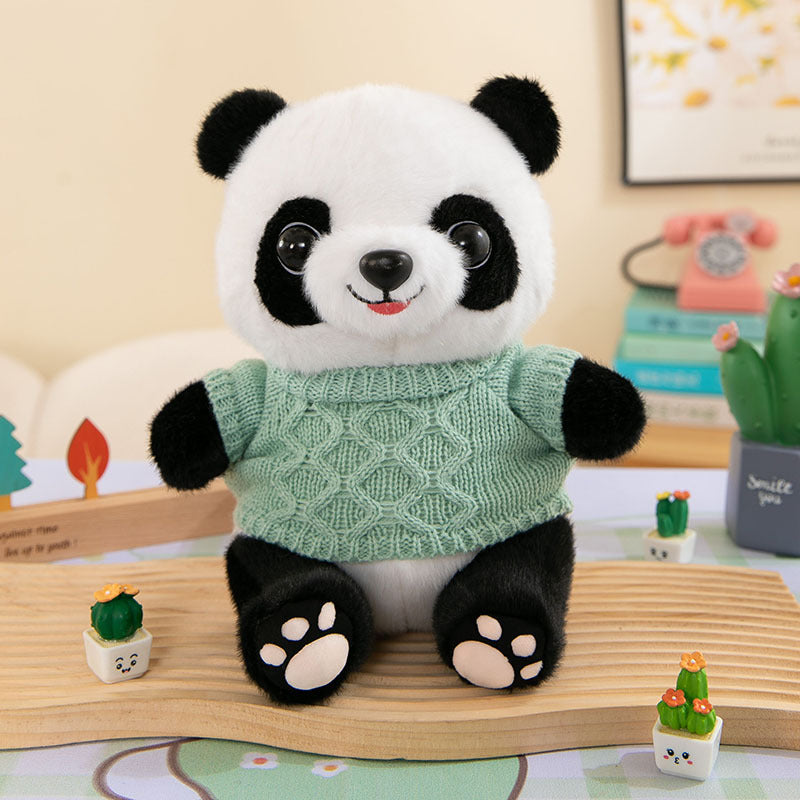 Cute Panda Plush Toy Wearing Clothes - Cindi Book