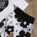 Children's cotton long-sleeved heart-shaped printing three-piece suit - Cindi Book