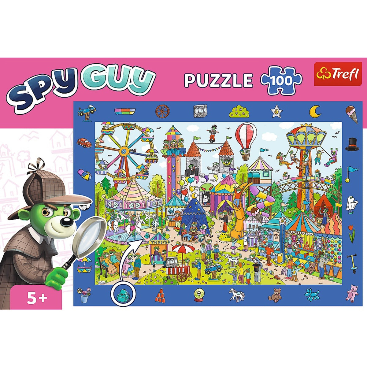 Trefl Kids Treflik Family - Spy Guy Amusement Park 100 Piece Puzzle