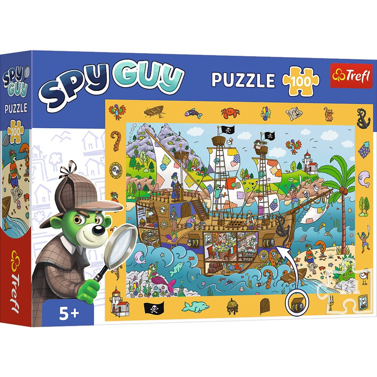 Trefl Kids Treflik Family - Spy Guy Pirate Ship 100 Piece Puzzle