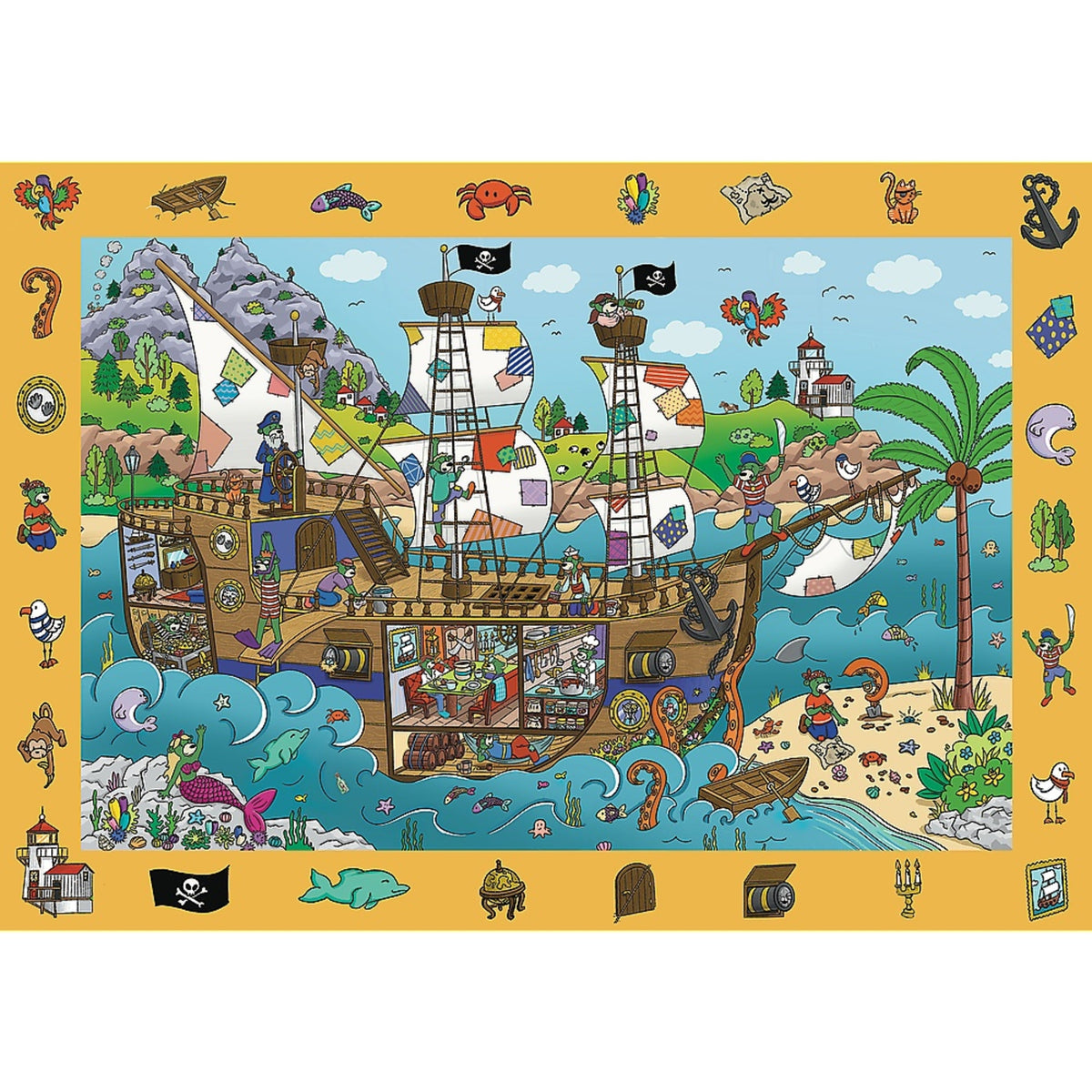 Trefl Kids Treflik Family - Spy Guy Pirate Ship 100 Piece Puzzle