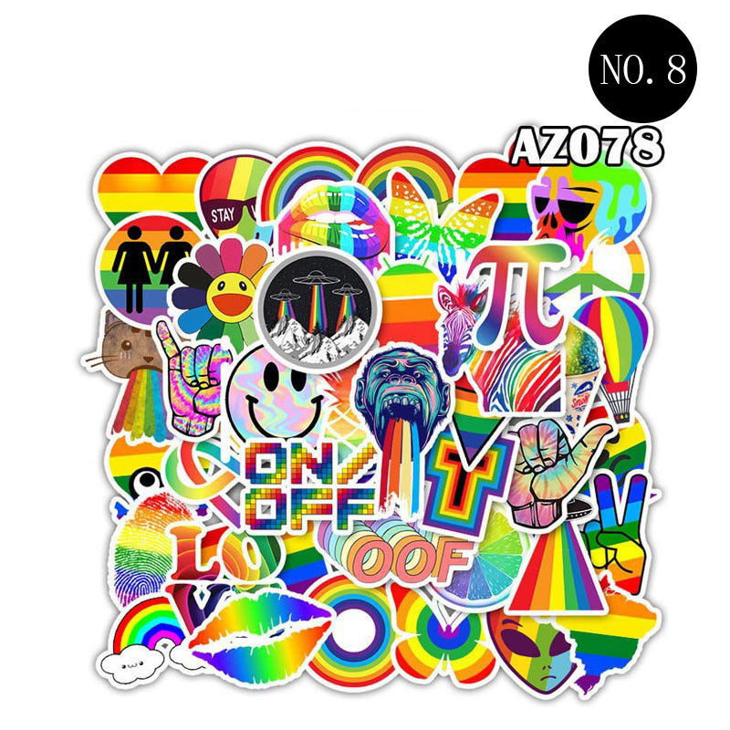 Color Anime Cartoon Stickers Cute Suitcase Decoration Waterproof