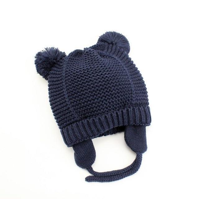 Jojo Double Pompom Knitted Beanie - Cindi Book