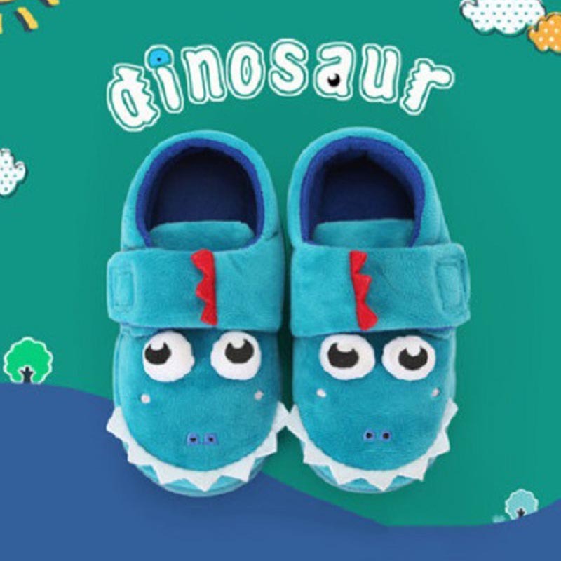 Cute Children's Home Plus Velvet Non-slip Bag Heel Slippers - Cindi Book