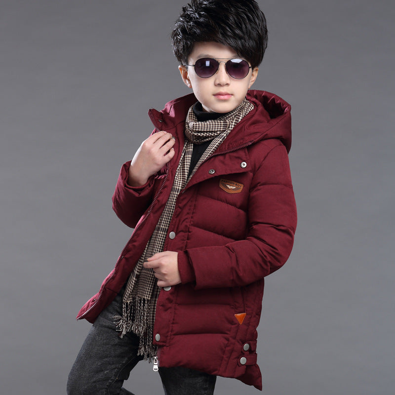 Boy's hooded padded padded jacket - Cindi Book