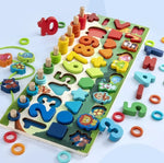 Children 3D Alphabet Number Puzzle Baby Colorful Geometric Digital Letter Educational Toy - Cindi Book