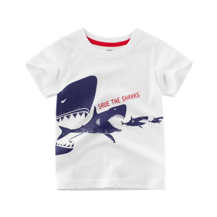 Children's Wear Summer New Korean Children's Boys Cotton T-shirt Men's Treasure In Children's Short Sleeves - Cindi Book