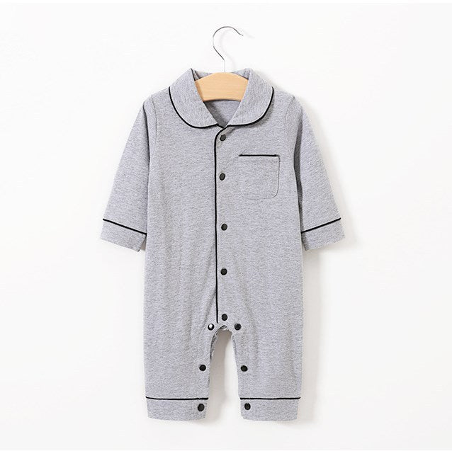 Baby pajamas solid color baby onesies kids clothes - Cindi Book
