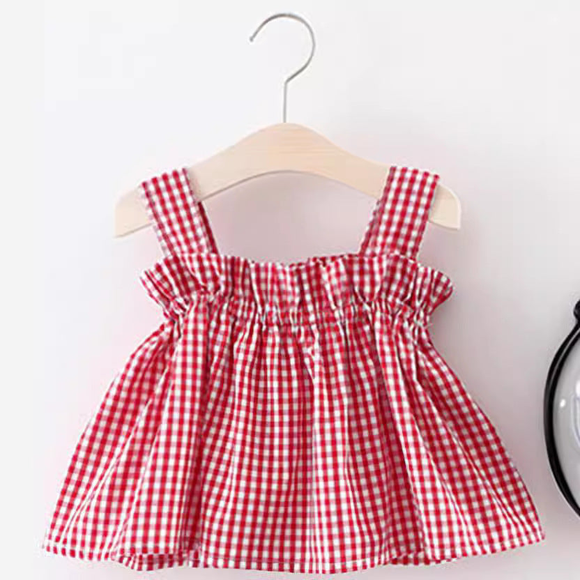 Plaid Suspenders Butt Clothes Trendy Two-piece Suit - Cindi Book