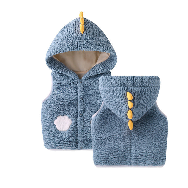 Children's Waistcoat Thickened Baby Girl Vest Waistcoat And Hooded Jacket To Keep Warm - Cindi Book