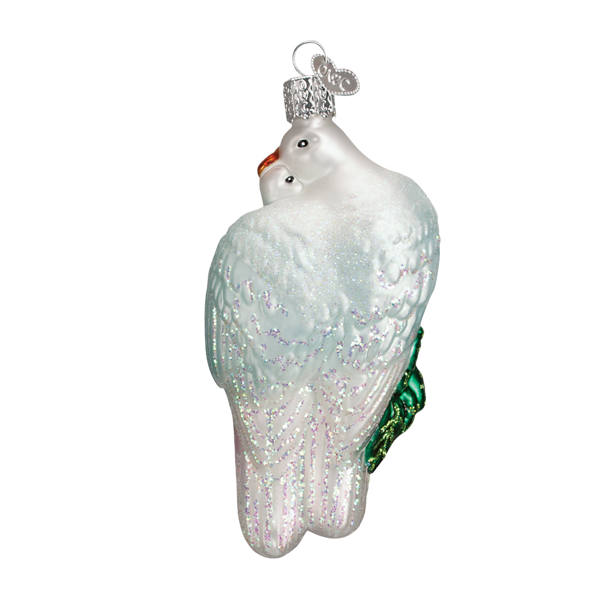 Old World Christmas Love Birds Ornament - hand-blown glass Christmas tree ornament (view 2)