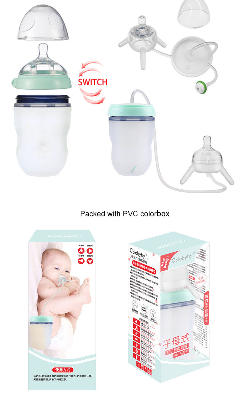 Feeding Bottle Kids Cup Children Training Silicone Sippy - Cindi Book