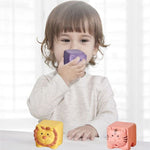 Soft Plastic Building Blocks For Infants And Young Children Early Education Digital Cognitive Animal Relief Matching Toys - Cindi Book