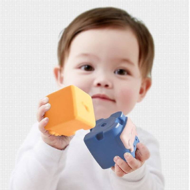 Soft Plastic Building Blocks For Infants And Young Children Early Education Digital Cognitive Animal Relief Matching Toys - Cindi Book