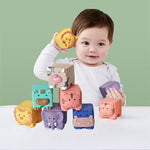Soft Plastic Building Blocks For Infants And Young Children Early Education Digital Cognitive Animal Relief Matching Toys - Cindi Book