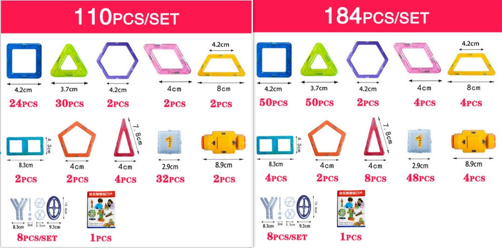 Mini Magnetic Piece Educational Toys - Cindi Book