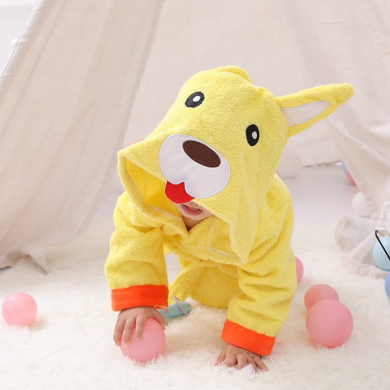 Cartoon Cute Animal Modeling Baby Bath Towels Baby Bathrobes Cotton Children's Bathrobes Baby Hooded - Cindi Book
