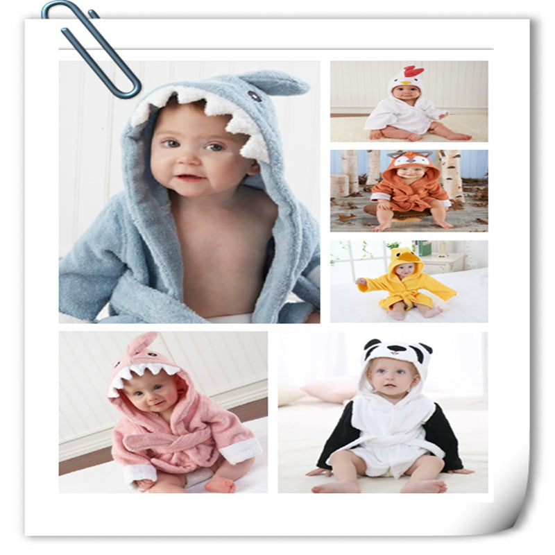 Children's Hooded Absorbent Animal-shaped Bathrobe - Cindi Book