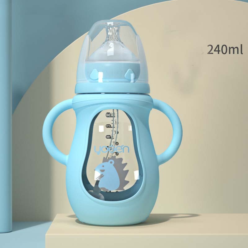 Anti-Scalding Handle Silicone Sleeve Insulated Baby Bottle - Cindi Book