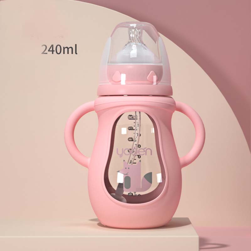 Anti-Scalding Handle Silicone Sleeve Insulated Baby Bottle - Cindi Book