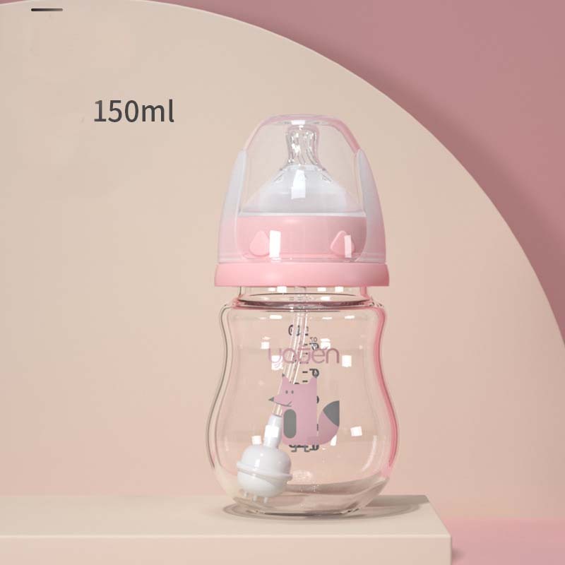 Anti-Scalding Handle Silicone Sleeve Insulated Baby Bottle - Cindi Book