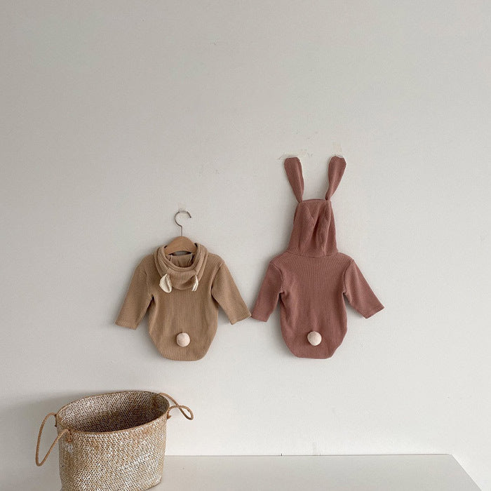 Cute Rabbit Bear Long-sleeved One-piece Ass Clothing Climbing Clothes - Cindi Book