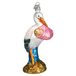 Old World Christmas Girl Bundle Of Joy Ornament - hand-blown glass Christmas tree ornament (view 3)