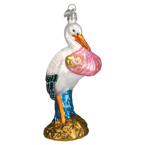 Old World Christmas Girl Bundle Of Joy Ornament - hand-blown glass Christmas tree ornament (view 3)