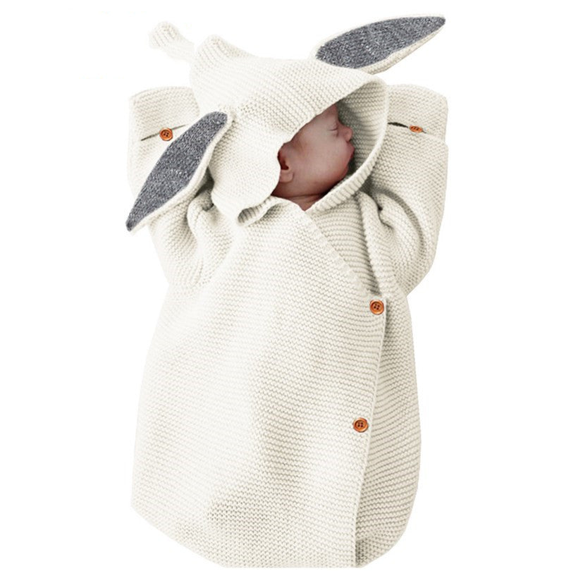 Baby Knitting Rabbit Sleeping Bags Hold Blanket - Cindi Book