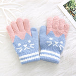 Gants pour enfant avec motif chat - Cindi Book