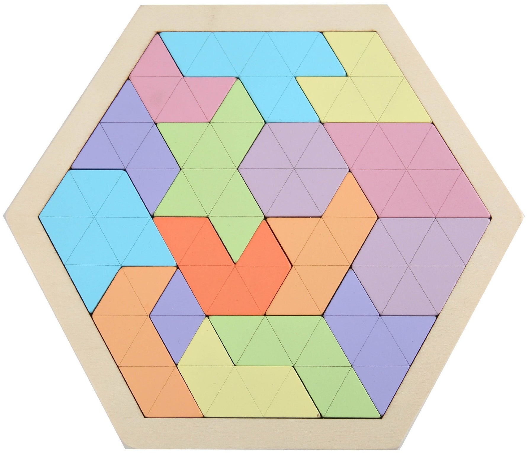 Wooden Hexagonal Geometric Puzzle - Cindi Book