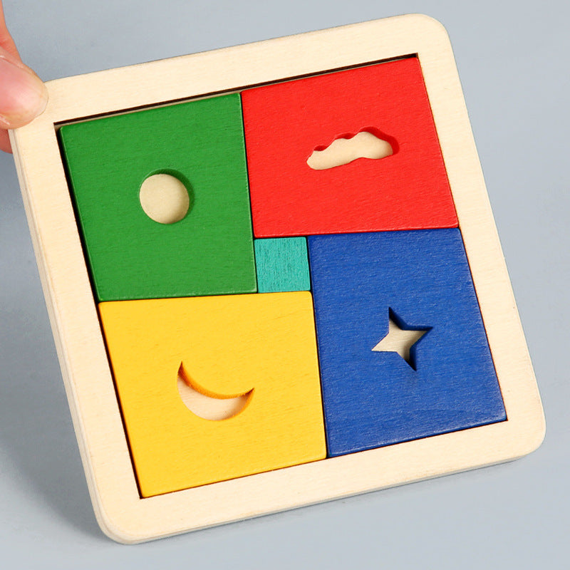 Wooden Hexagonal Geometric Puzzle - Cindi Book