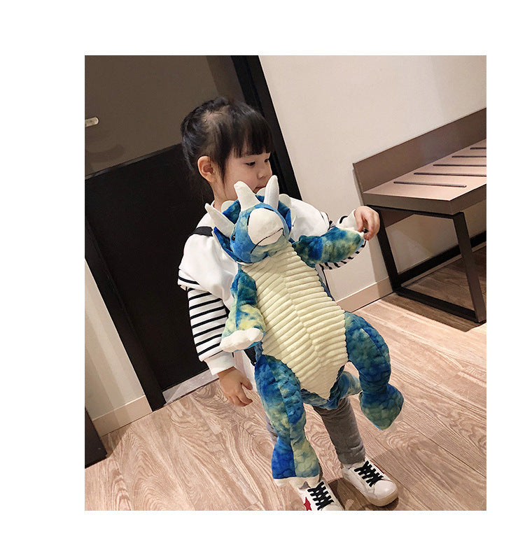 Creative 3D Dinosaur Backpack for Children Cartoon Animal Plush Dinosaurs Bag Cute Funny Parent-child Bags for Girl Boys - Cindi Book