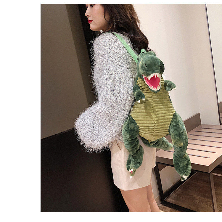 Creative 3D Dinosaur Backpack for Children Cartoon Animal Plush Dinosaurs Bag Cute Funny Parent-child Bags for Girl Boys - Cindi Book