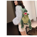 Creative 3D Dinosaur Backpack for Children Cartoon Animal Plush Dinosaurs Bag Cute Funny Parent-child Bags for Girl Boys - Cindi Book